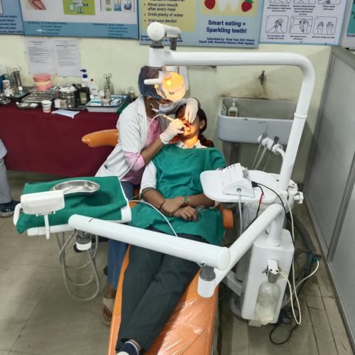 Comprehensive dental check-up and treatment camp for students